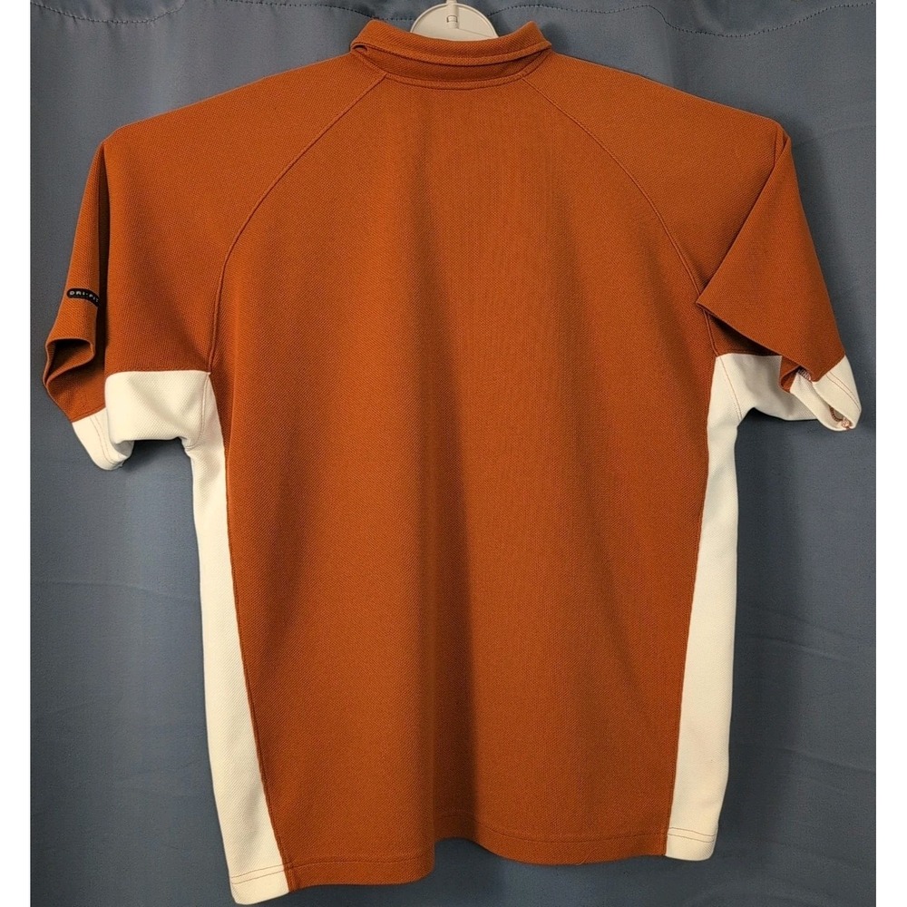 Vintage Nike Dri-Fit UT Texas Longhorns Polo Shirt Mens Large Orange - Picture 4 of 12